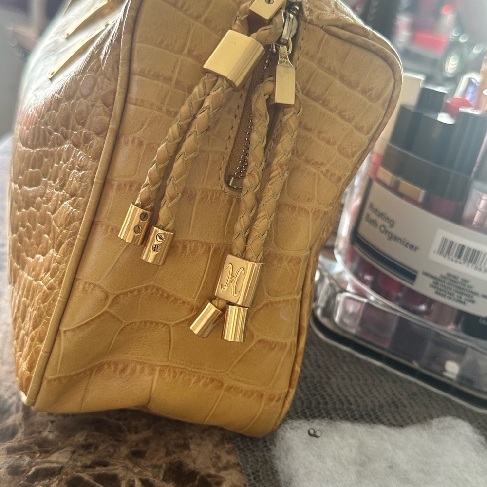Cole Haan Gold Croc-Embossed Tote - Picture 7 of 12